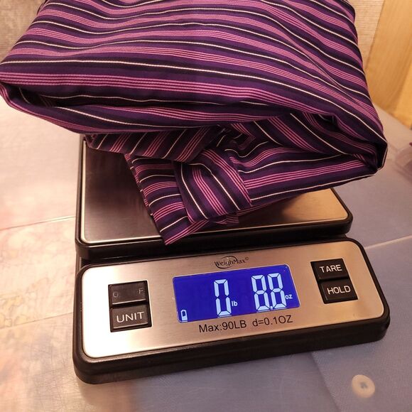 Bugatchi Shirt Mens Large Striped Purple - Picture 12 of 12